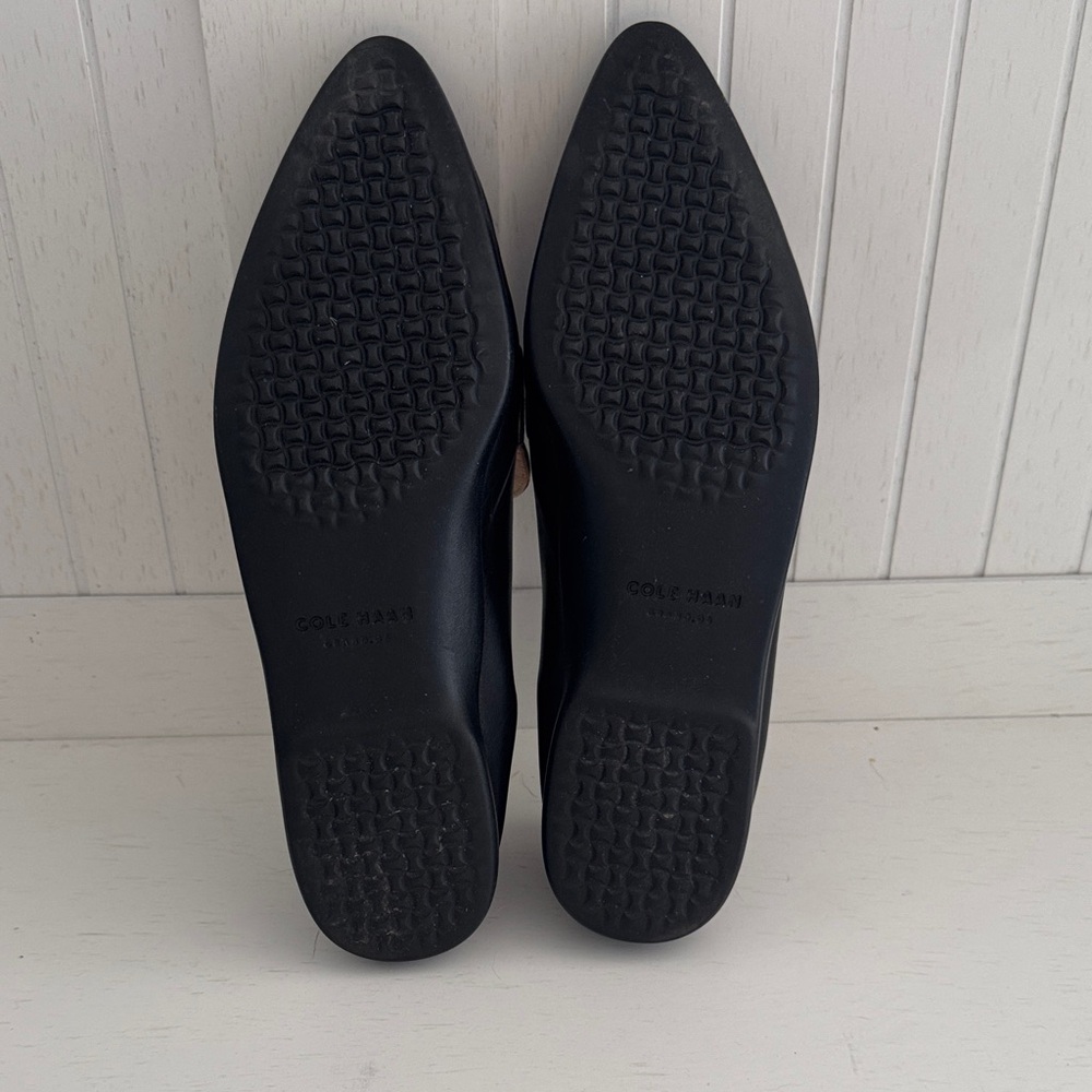 Cole Haan Women's Black Leather Loafers - Picture 2 of 6